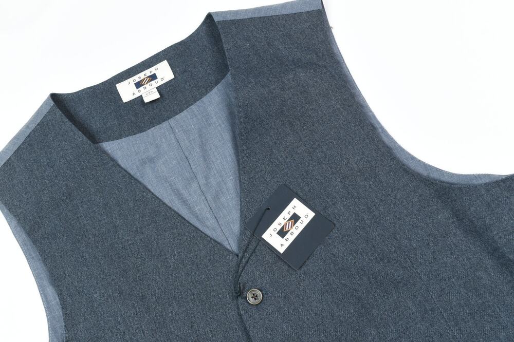 Joseph Abboud Waist Coat Vest Mens 2XL Blue Button-Up Sleeveless Cotton Blend